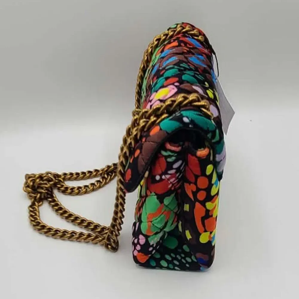 Kurt Geiger London Brixton Velvet Colorful Shoulder Bag with chain Straps NWT!